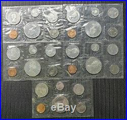 Canada 1963 1964 1965 1966 1967 Silver Proof Like Uncirculated Mint Set Lot