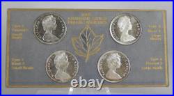 Canada 1965 BU Canadian Silver Dollar $1 Varieties 4 Coin Set CB738
