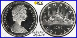 Canada 1965 Type 2 Small Bead Bl 5 Silver Dollar PCGS PL67CAM Finest Known Canada 1965 Type 2 Small Bead Bl 5 Silver Dollar PCGS PL67CAM Finest Known