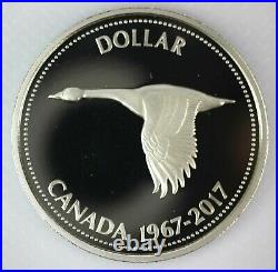 Canada 1967-2017 $1 Canada Goose 99.99% Proof Silver Centennial Dollar Coin