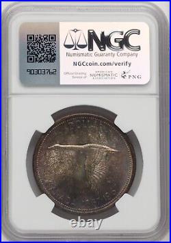 Canada 1967 Silver Dollar NGC MS65 GORGEOUS TONING