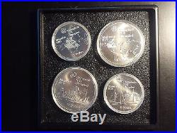 Canada 1976 Montreal Olympics Sterling Silver 28-Coin Set with Wooden Box