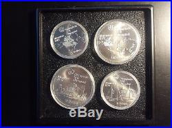 Canada 1976 Montreal Olympics Sterling Silver 28-Coin Set with Wooden Box & COAs