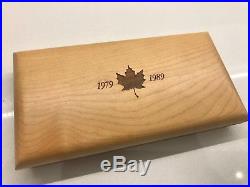 Canada 1979-89 Commemorative Maple Leaf Set Silver, Platinum, Gold 9999 COA