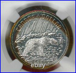 Canada 1980 Arctic Territories Silver Dollar Ngc Sp67 Star Great Toning 414022