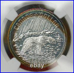 Canada 1980 Arctic Territories Silver Dollar Ngc Sp67 Star Great Toning 414022