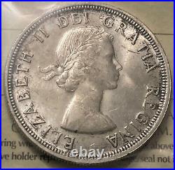 Canada $1 1954 Voyageur Silver Dollar Graded ICCS MS64. C3