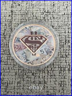 Canada 1 oz SUPERMAN CANADIAN WEALTH Canadian Maple Leaf $5 Silver Coin 2016