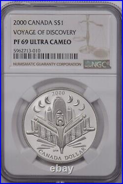 Canada 2000 Dollar Silver NGC Proof 69 UC Voyage Of Discovery NG1665 combine shi