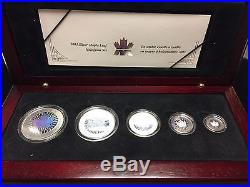 Canada 2003 Silver Maple Leaf Hologram 5-Coin Set