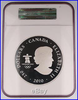 Canada 2010 $250 Silver Kilo Gram 32.15 Oz Winter Olympic Eagle NGC PF70 UC +OGP