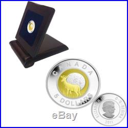 Canada 2011 $5 Full Buck Moon Proof 1/4 Oz Silver Coin with Niobium