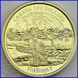 Canada 2013 $100 100th Anniversary Canadian Arctic Expedition 14k Gold Proof