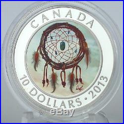 Canada 2013 $10 Dreamcatcher 99.99% Pure Silver Hologram Color Proof Coin Canada 2013 $10 Dreamcatcher 99.99% Pure Silver Hologram Color Proof Coin