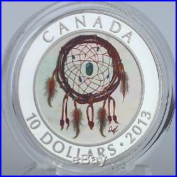 Canada 2013 $10 Dreamcatcher 99.99% Pure Silver Hologram Color Proof Coin Canada 2013 $10 Dreamcatcher 99.99% Pure Silver Hologram Color Proof Coin