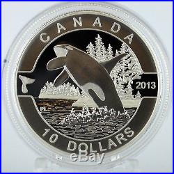 Canada 2013 $10 Orca ½ oz. Pure Silver Matte Proof Coin O Canada Series #10