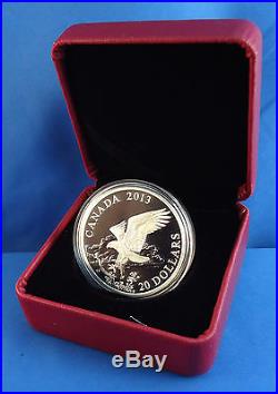 Canada 2013 $20 Bald Eagle Returning From the Hunt Proof 1 oz. Pure Silver