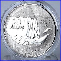 Canada 2013 $20 Iceberg and Whale 1/4 oz. Pure Silver (99.99%) Specimen Coin