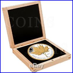 Canada 2013 250$ Maple Leaf Forever 1 Kilo Proof Silver Coin Gilded