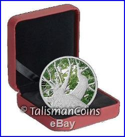 Canada 2013 Color $20 Pure Silver Maple Leaf Spring Maple Canopy Flora Proof