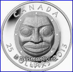 Canada 2013 Native American Grandmother Moon Mask $25 Pure Silver High Relief