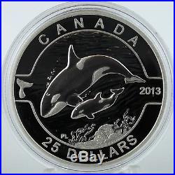 Canada 2013 Orca 1 oz. Pure Silver $25 Proof Coin O Canada 1 oz. Series #5