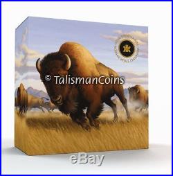 Canada 2013 Wildlife in Motion $100 Bison Buffalo Stampede Pure Silver Proof