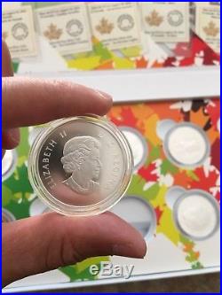 Canada 2014 $10 O Canada 99.99 Fine Silver 10 Coin Set