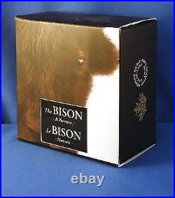 Canada 2014 $20 Bison, A Portrait 1 oz. 99.99% Pure Silver Proof, Edge Lettering