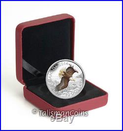 Canada 2014 American Bald Eagle Soaring Day in Life $20 Pure Silver Proof Color
