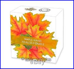 Canada 2014 Glow in the Dark Autumn Maple Leaf $20 1 Oz Silver Proof SML Leaves