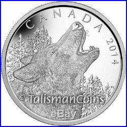 Canada 2014 Howling Wolf $125 1/2 Kilo Half Kilogram Silver High Relief Proof