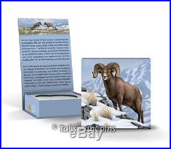 Canada 2014 Wildlife in Motion $100 Commemorative Bighorn Sheep Pure Silver