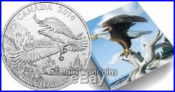 Canada 2014 Wildlife in Motion #3 $100 Bald Eagle Attack Pure Silver Matte Proof