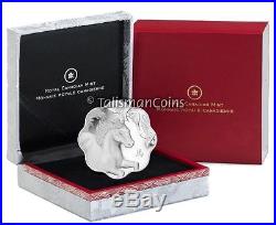 Canada 2014 Year of Horse Chinese Lunar Zodiac $15 Lotus Shaped Silver Proof