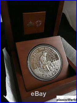 Canada 2015 100th Annv In Flanders Fields 10 oz 99.99% Silver COIN Mintage-500