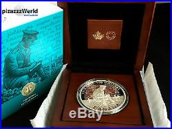 Canada 2015 100th Annv In Flanders Fields 10 oz 99.99% Silver COIN Mintage-500