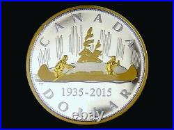 Canada 2015 1$ Renewed Proof Fine Silver Dollar The Voyageur
