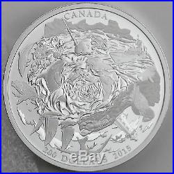 Canada 2015 $200 Coastal Waters of Canada 2 oz. 99.99% Pure Silver Matte Proof