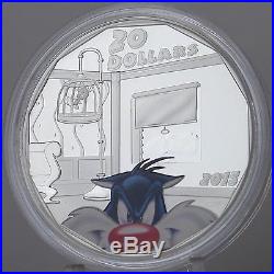 Canada 2015 $20 Sylvester Cat Looney Tunes1 oz. 99.99% Pure Silver Color Proof
