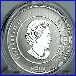 Canada 2015 $25 Canada Flag 50th Anniversary Pure Silver Color Uncirculated Coin