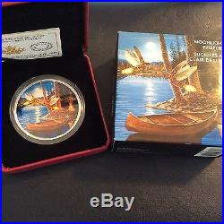 Canada 2015 $30 2oz Fine Silver Coin Moonlight Fireflies RCM COA