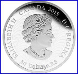 Canada 2015 $30 Fine Silver Coin. 9999 Coin Moonlight Fireflies