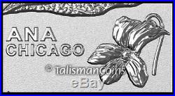 Canada 2015 ANA Chicago Illinois Violet Privy Mark Show Silver Maple Leaf $5 SML