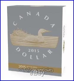 Canada 2015 Big Coins Series #1 Loonie Dollar 5 Ounce Silver Gold Plated Proof