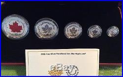 Canada 2015 Fine Silver FRACTIONAL SET The MAPLE LEAF 5 Five Coin Set RCM