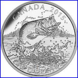 Canada 2015'Largemouth Bass Sportfish' Proof $20 Silver Coin 1oz. 9999 Fine