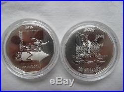 Canada 2015 Looney Tunes 8 Coin $10 Silver Set in Display Case & $20 Coin
