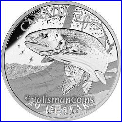 Canada 2015 Sportfish North America 4 Coin $20 Silver Proof Set Edge Lettering