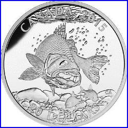 Canada 2015'Walleye Sportfish' Proof $20 Silver Coin 1oz. 9999 Fine